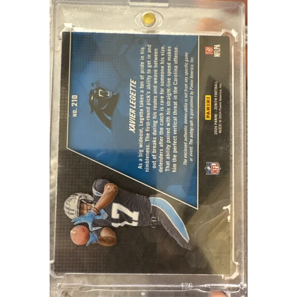 2024 Panini Zenith - Rookie Patch Auto Xavier Legette #071/399 (AU, MEM, RC)